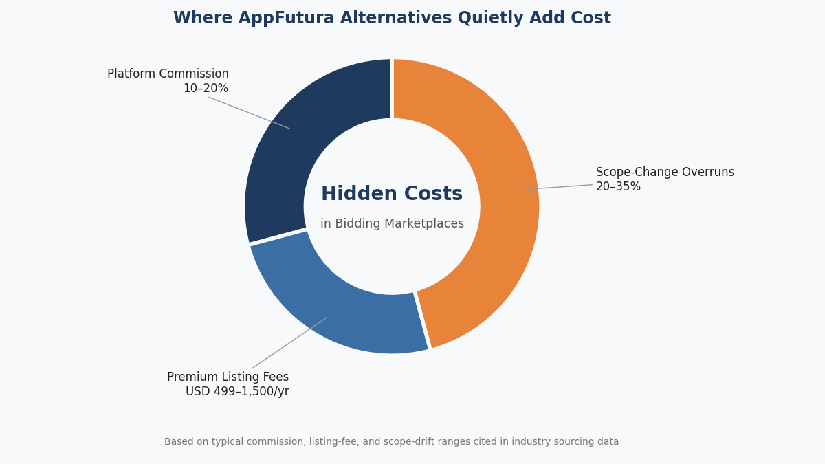 "AppFutura alternatives hidden marketplace costs chart"